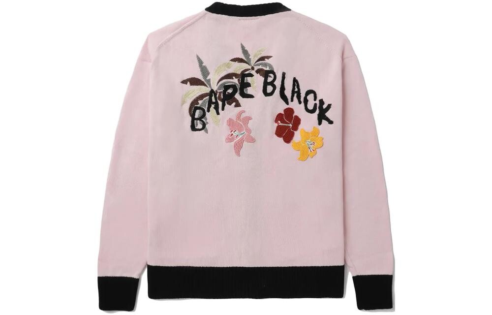 Кардиган BAPE Black Ape с вышивкой в виде головы обезьяны A Bathing Ape, розовый — фото 2