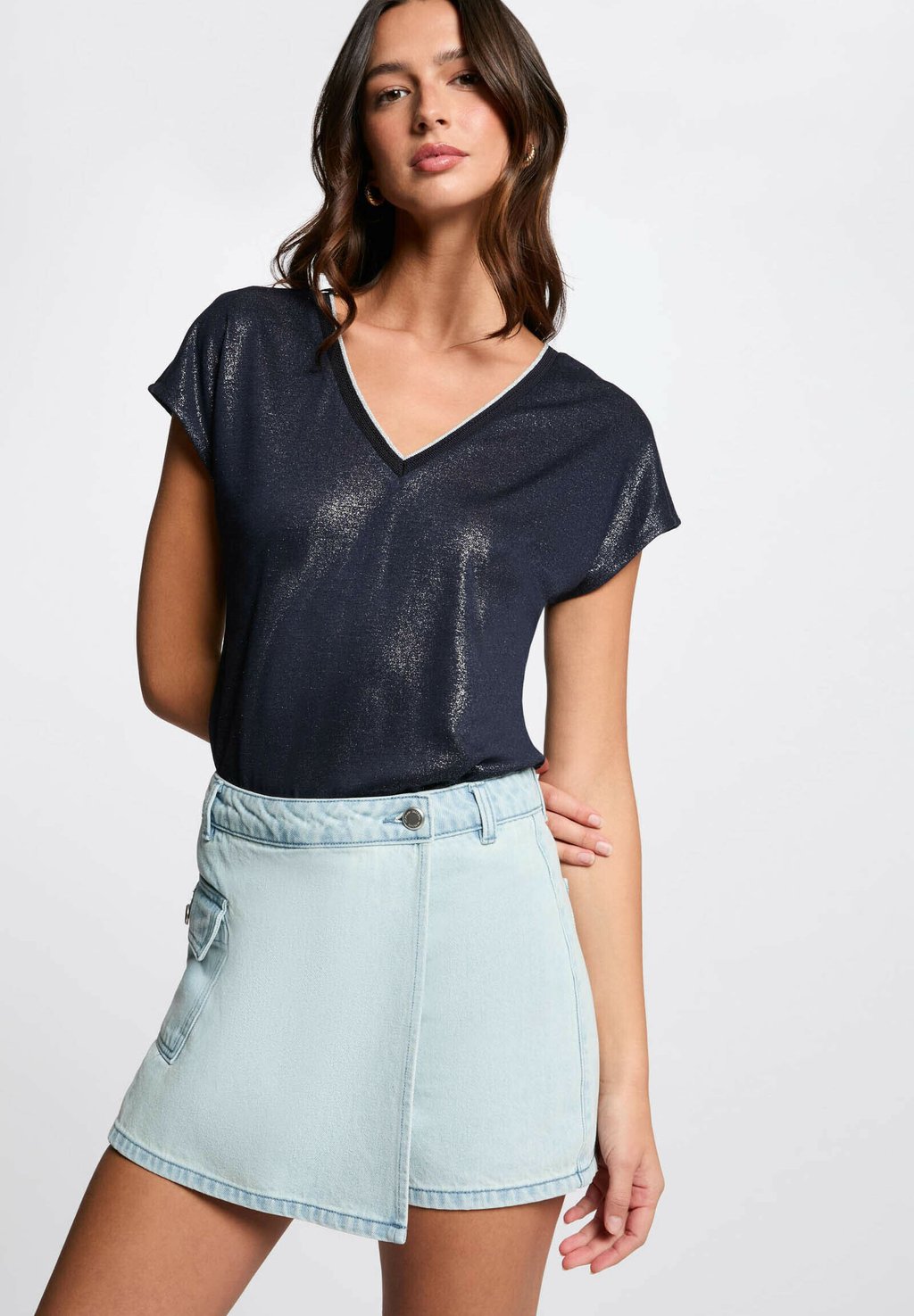 

Джинсовые шорты Gonna a portafoglio Morgan, цвет Jeans