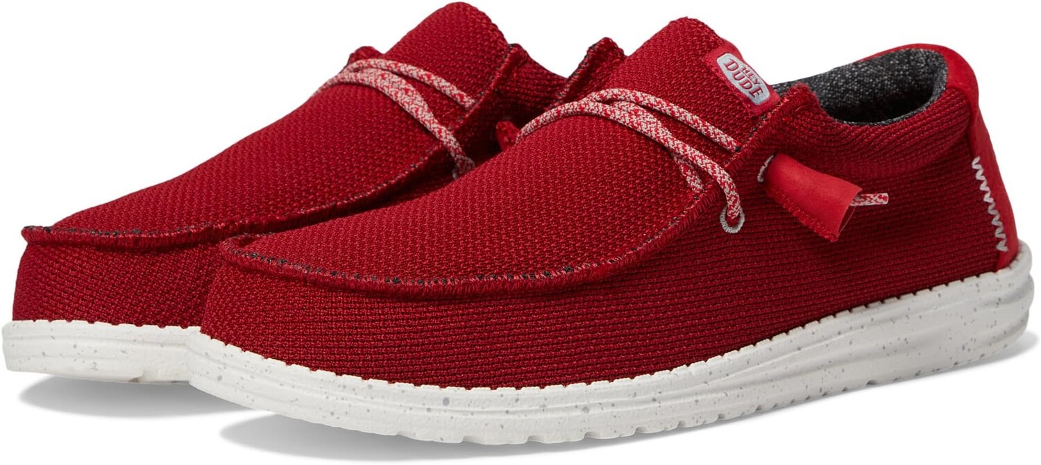 

Кроссовки Wally Sport Mesh Slip-On Casual Shoes Hey Dude, темно-красный