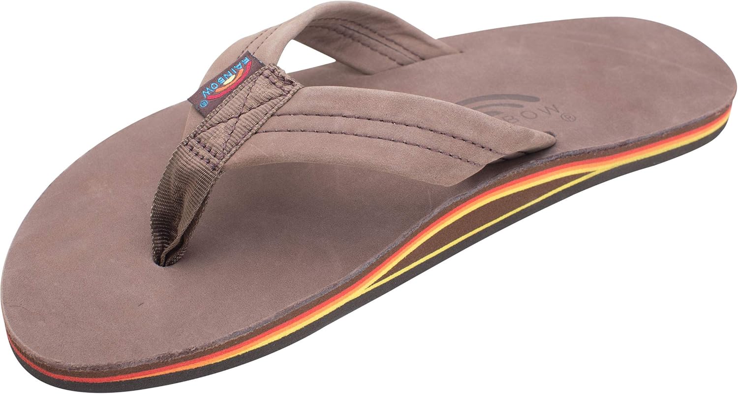 

Мужские сандалии Rainbow Single Layer Premier из кожи Rainbow Sandals, эспрессо