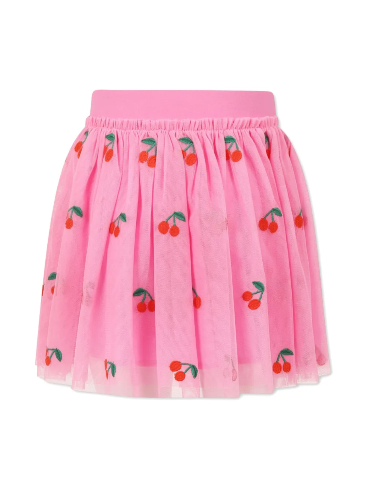 Юбка Stella McCartney Kids с вышивкой вишнями, розовый — фото 2