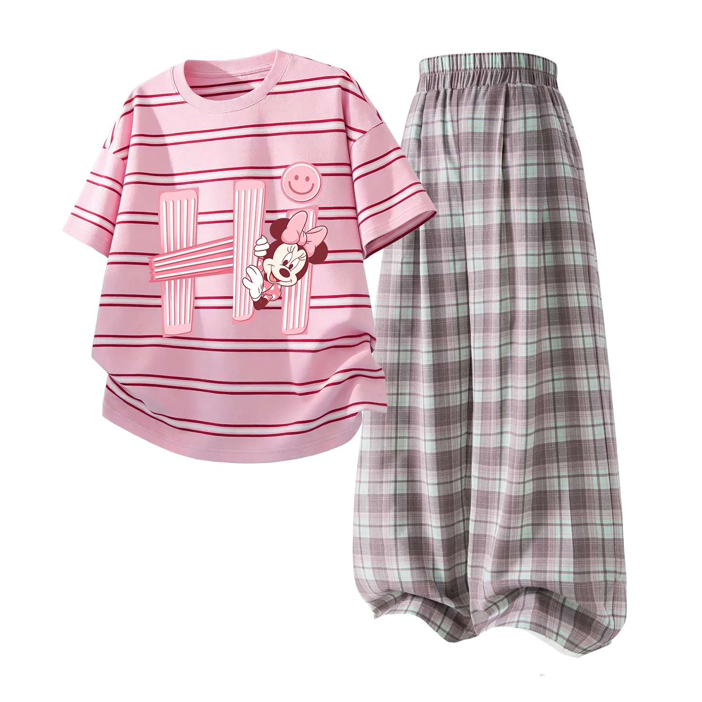 Детский спортивный комплект Casual Sportswear из 2 предметов Disney, Dihine Pink Brown+Solid Pink
