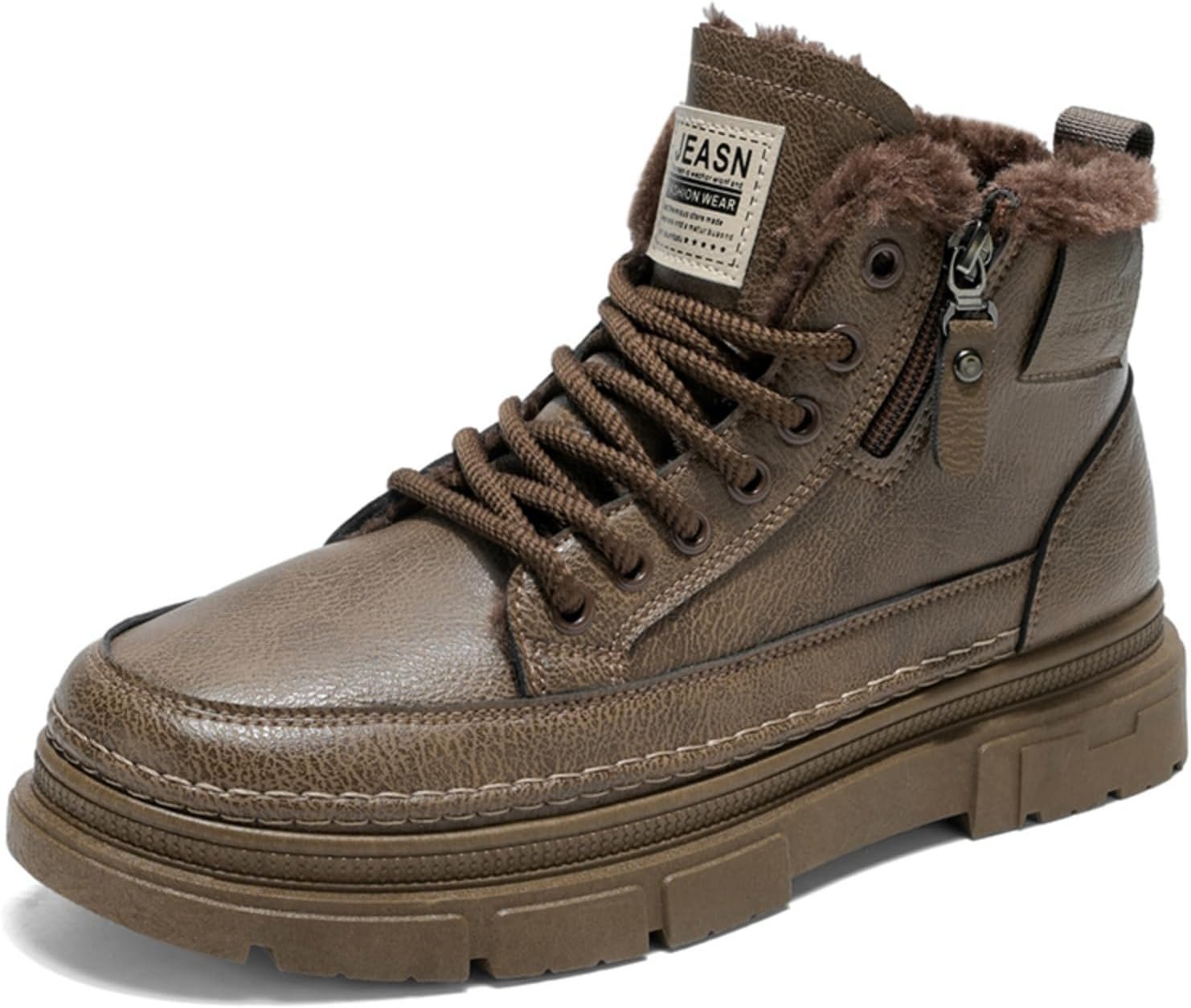 

Мужские ботинки средней высоты с флисовой подкладкой Khwfjas, коричневый