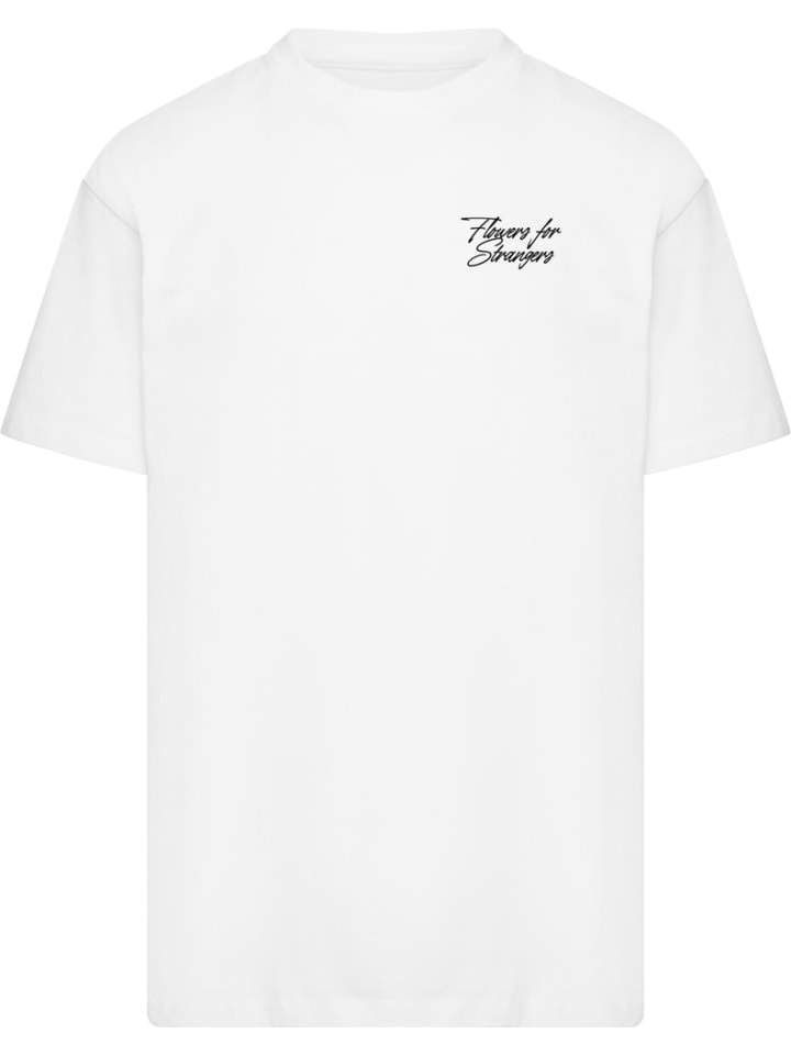 

Футболка "Flowers For Strangers Heavy Oversize Tee" белого цвета Mister Tee