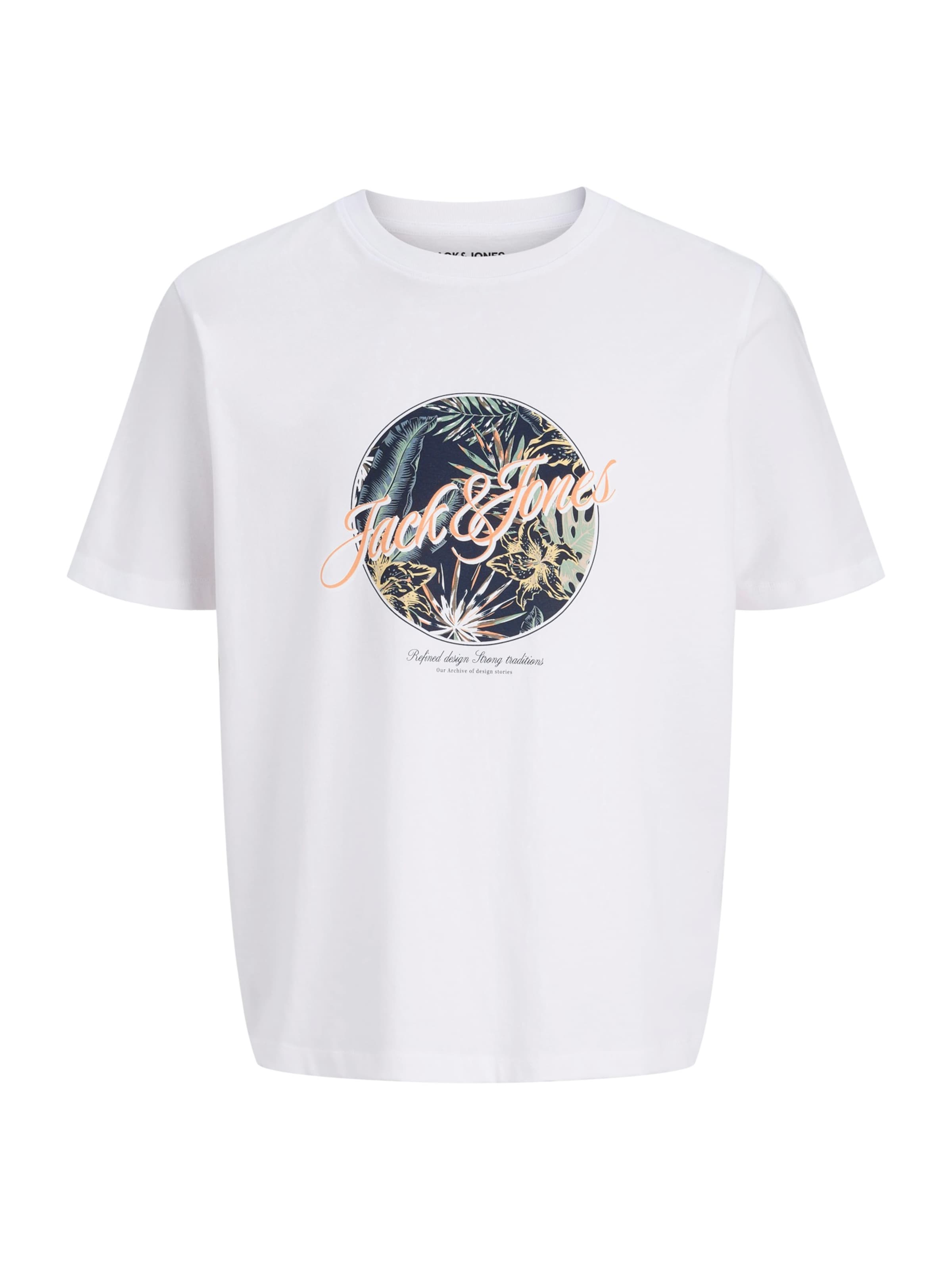 

JACK & JONES Футболка 'JJHonolulu' в белом цвете