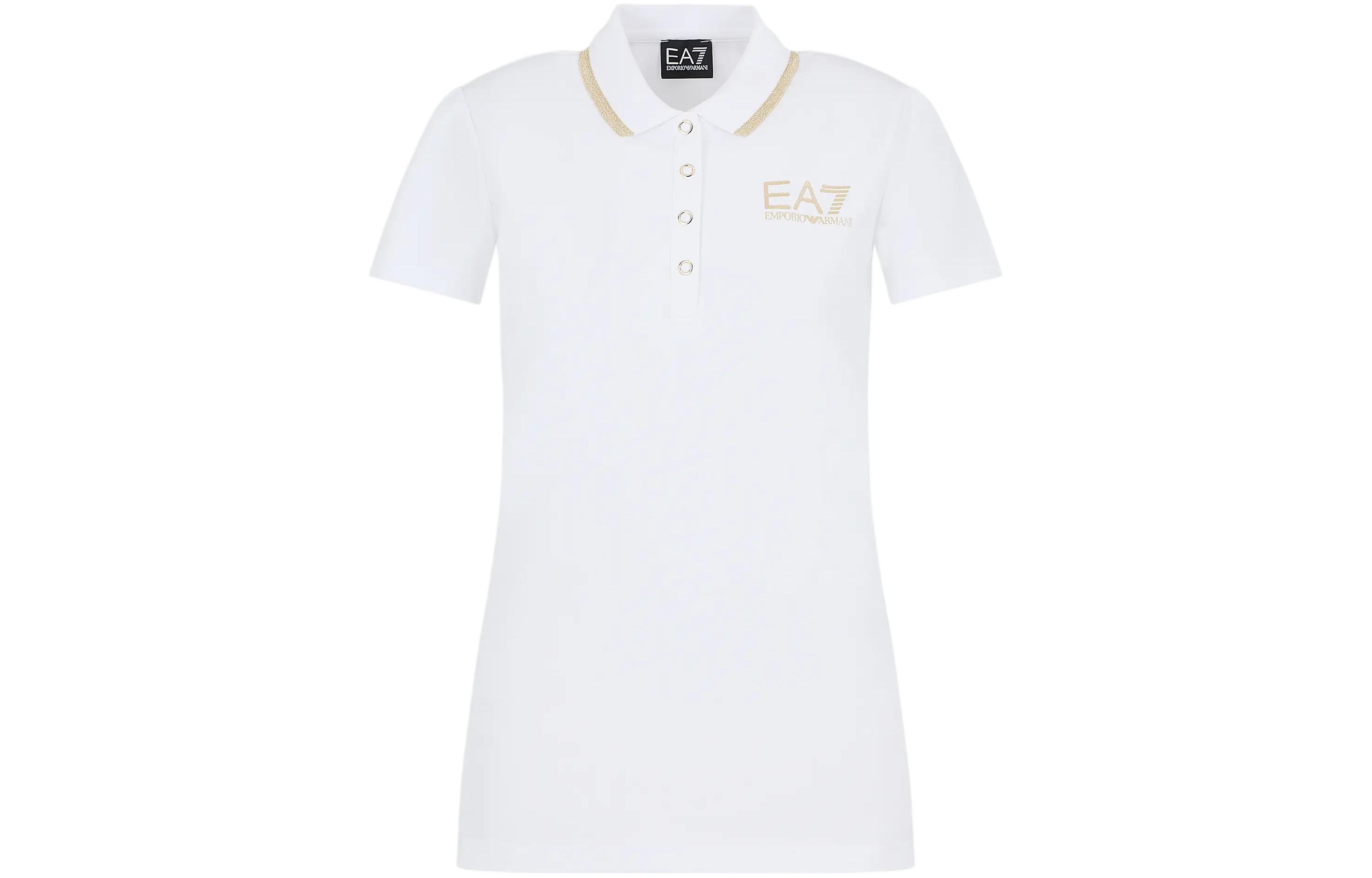 

Женская рубашка-поло EA7 SS24 EMPORIO ARMANI, белый