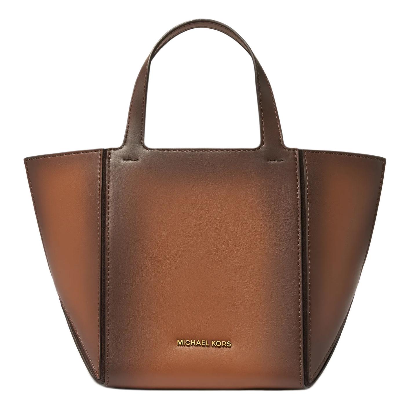 

MICHAEL KORS Женская коричневая сумка из коровьей кожи Jordi малого размера