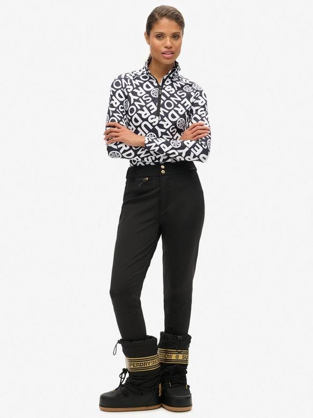 

Лыжные роскошные леггинсы snow pants Superdry, черный