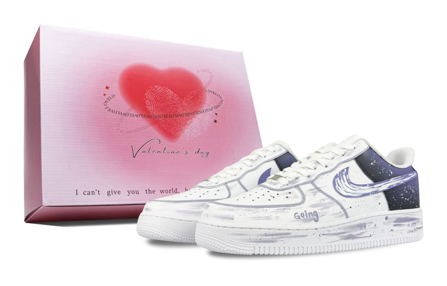 

Nike Air Force 1 LE нескользящие устойчивые к истиранию низкие детские скейтбординг кроссовки white purple для подростков