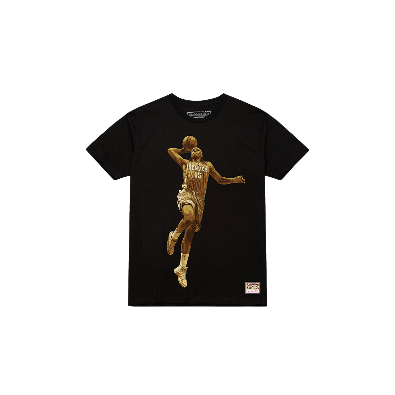 

Футболка Unisex Black Denver Nuggets Gold Card Anthony Mitchell Ness, черный