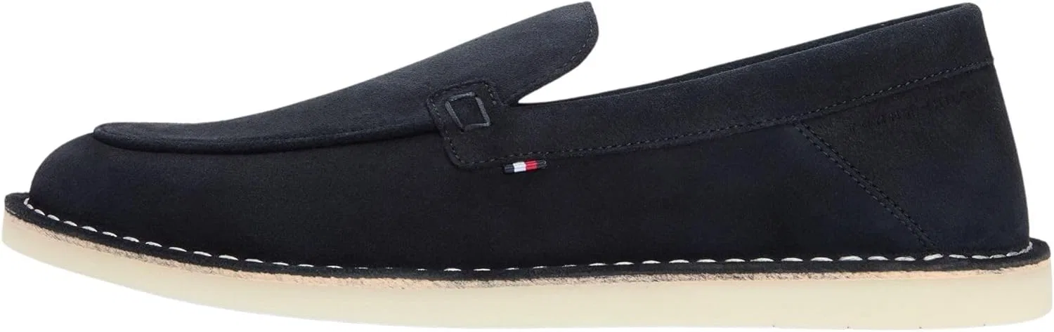 Мужские замшевые лоферы Tommy Hilfiger Hilfiger Stitchdown Fm0fm05782, низкие, Blue Desert Sky