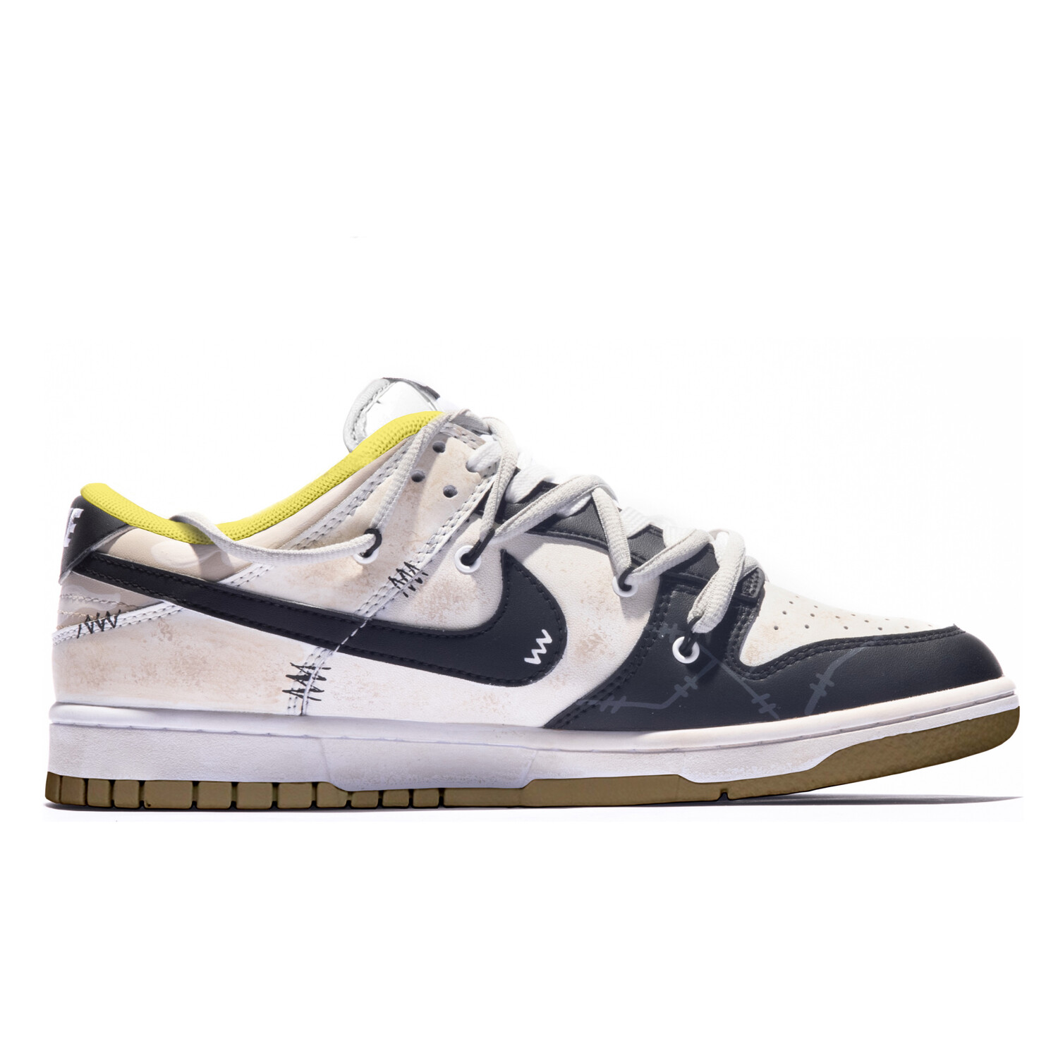 

Кроссовки Nike Dunk Skateboard Shoes Unisex Low-Top Black White, черный/белый