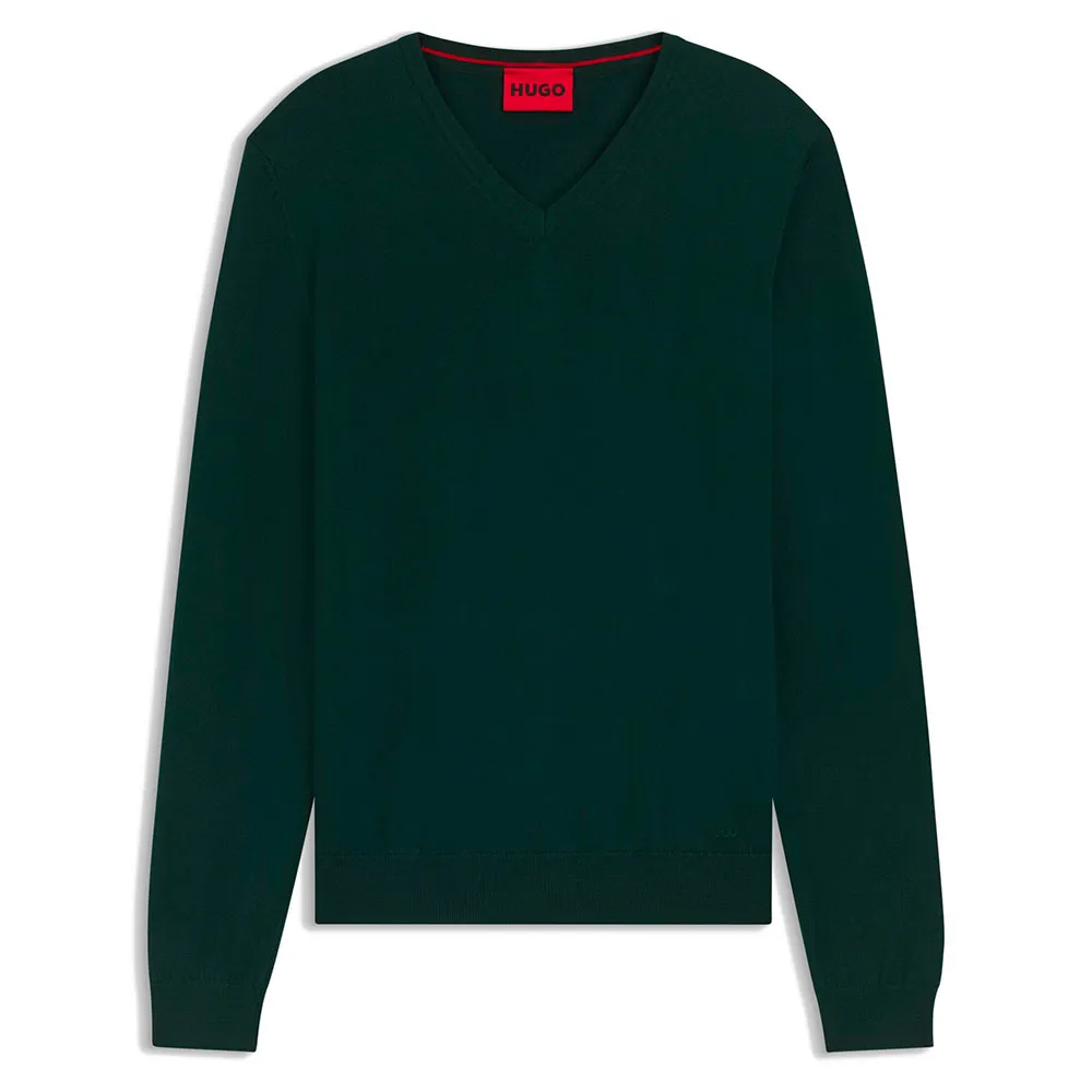 

Свитер HUGO San Vredo M 10243179 v neck, зеленый