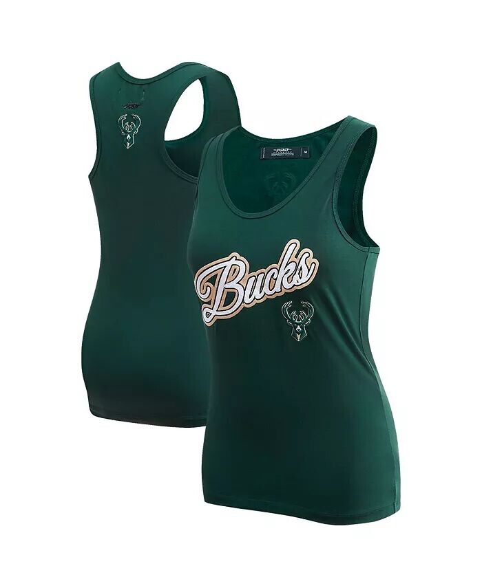 

Женская зеленая майка Hunter Milwaukee Bucks Script Pro Standard