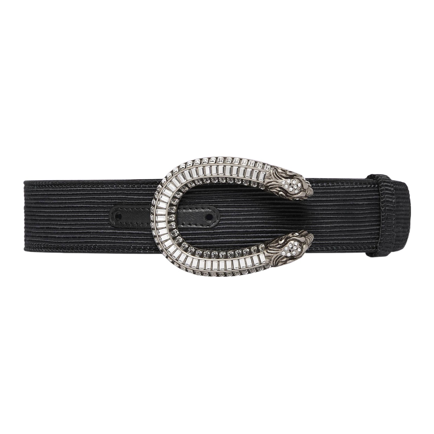 

GUCCI Кожаный ремень Dionysus женский черный шириной 4 см, Black