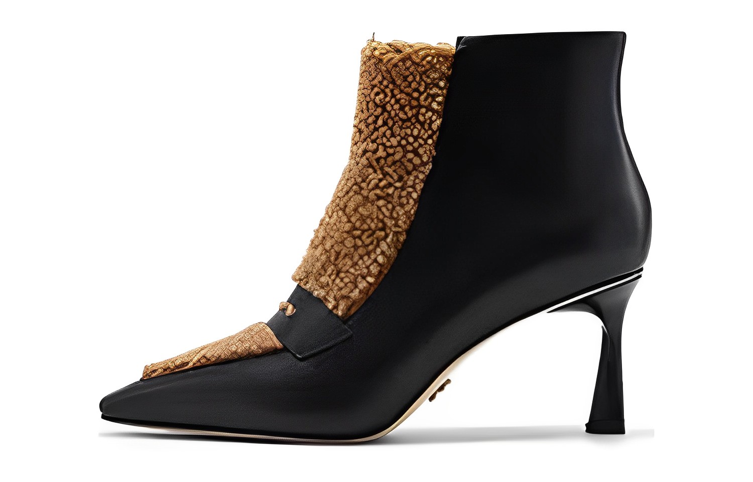 NINE WEST Черно-коричневые женские ботильоны на каблуке 7,5 см, цвет Black Brown