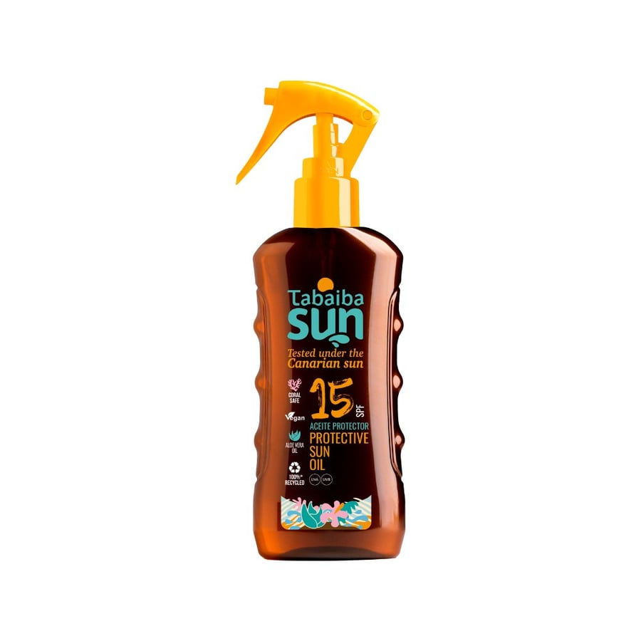 

TabaibaSun, Защита от солнца, Масло для загара с алоэ SPF 15