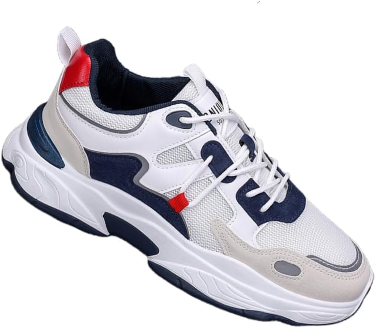 

Мужские модные кроссовки, низкие с шнуровкой, с мягкой подошвой, подходят для бега и прогулок на свежем воздухе Hoalox, белый