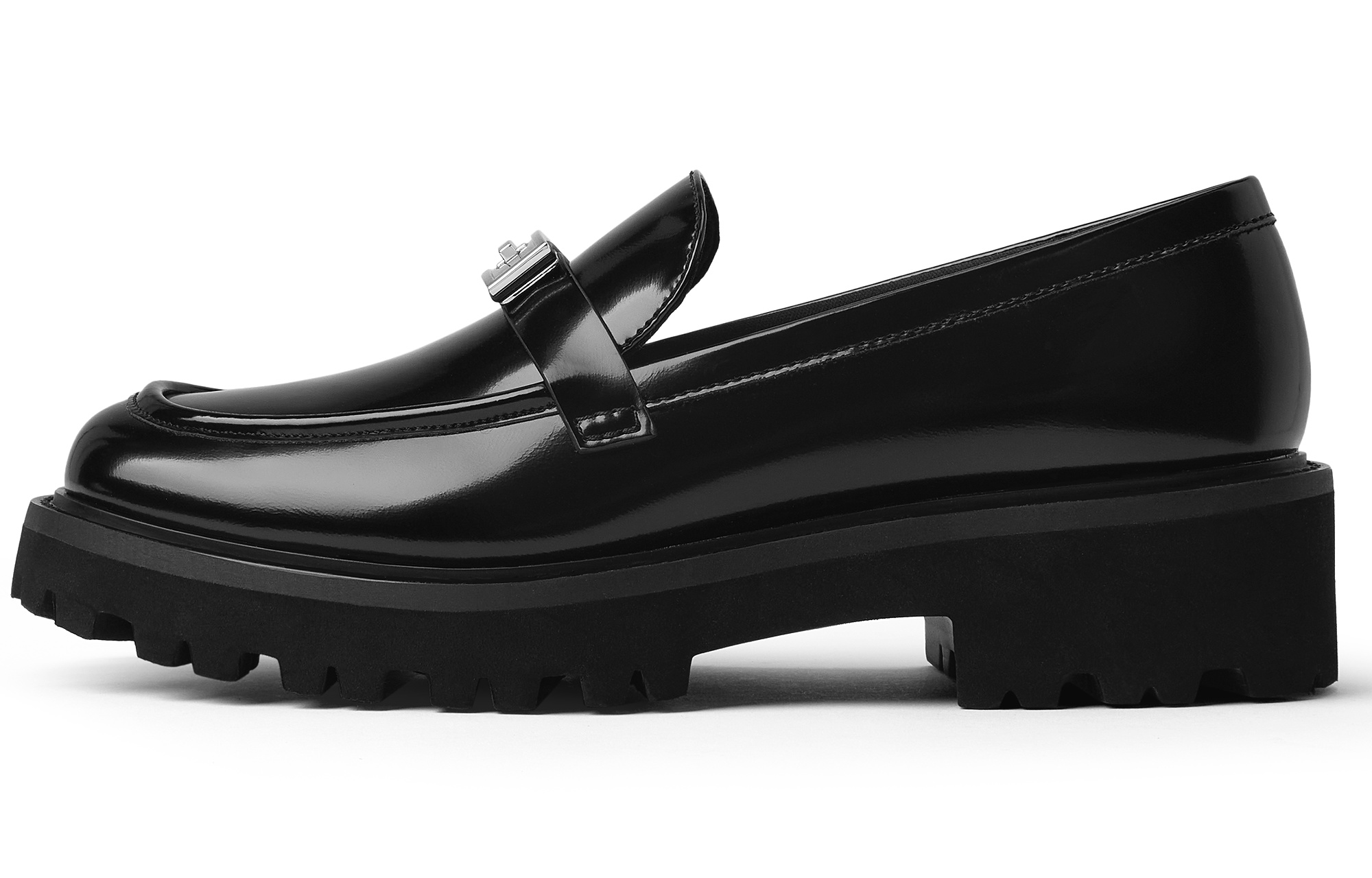 CHARLES&KEITH Маленькие лоферы CK высотой 5,5 см для женщин - темно-коричневые текстурированные, цвет Dark Brown Textured Dark Brown — фото 2