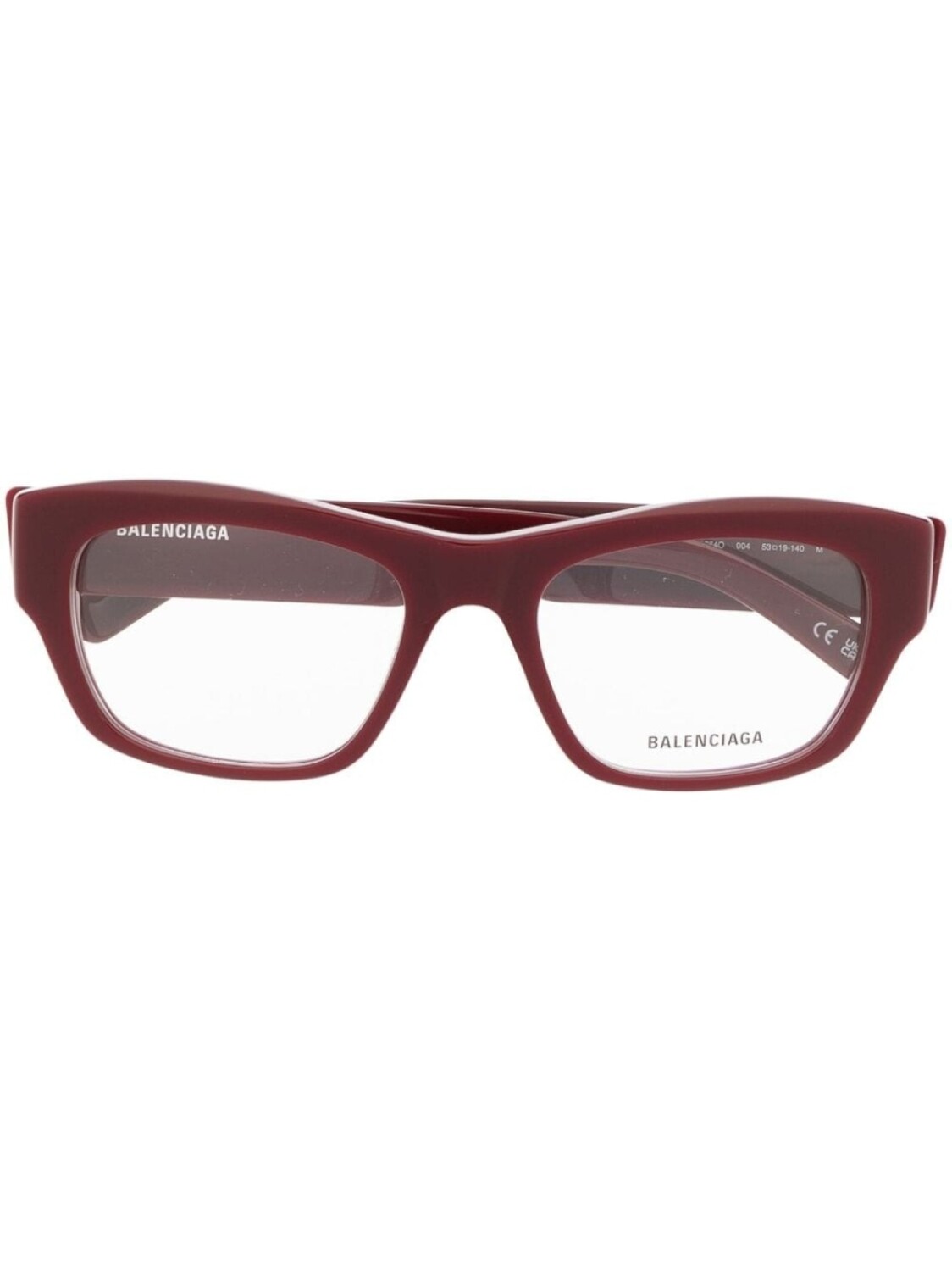 

Balenciaga Eyewear очки в прямоугольной оправе с логотипом, красный