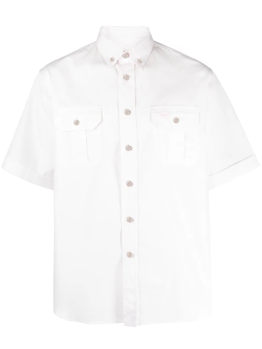 

Рубашка с вышитым логотипом Prada, розовый