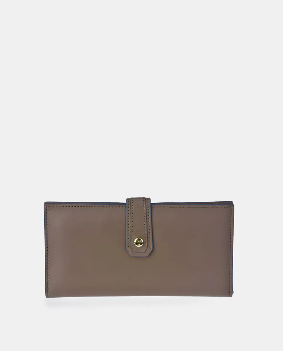 

Женский кошелек из кожи черного цвета Pierre Cardin, цвет Topo