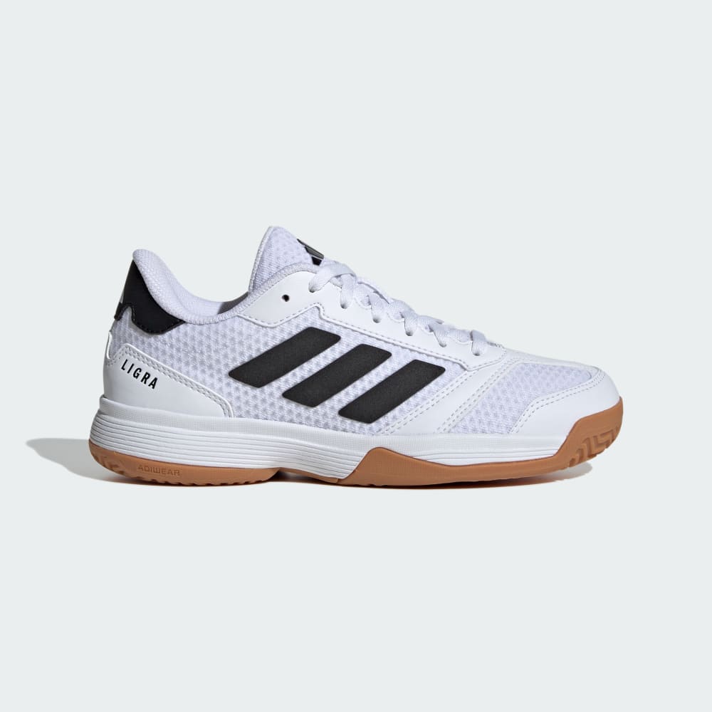 

Кроссовки Adidas Ligra 8 Indoor Shoes Kids, цвет Cloud White/Core Black/Cloud White