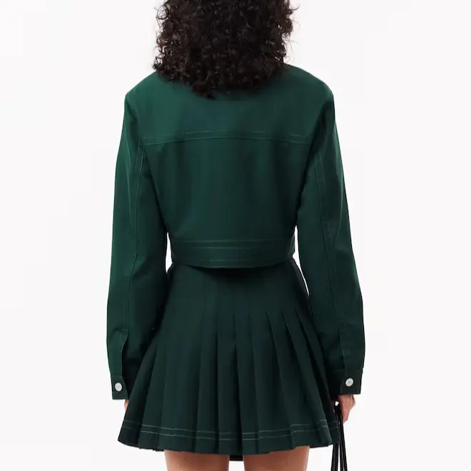 Куртка LACOSTE Зеленая на молнии — фото 4