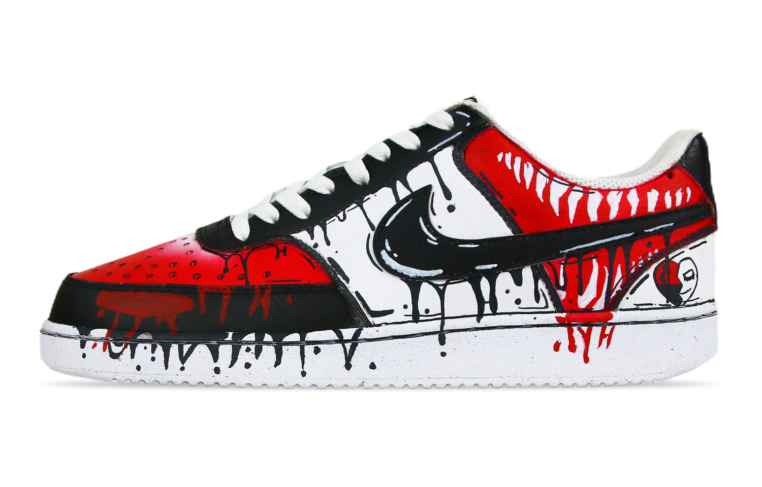 

Кроссовки Nike Court Vision 1 Skateboarding Shoes Men Low-top Red/Black, красный/черный