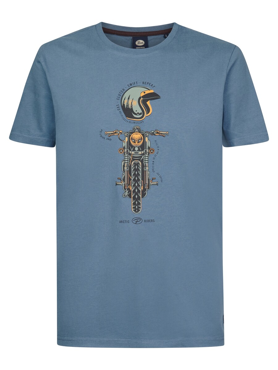 

Классическая футболка Petrol Industries Shirt, цвет royal blue/light blue