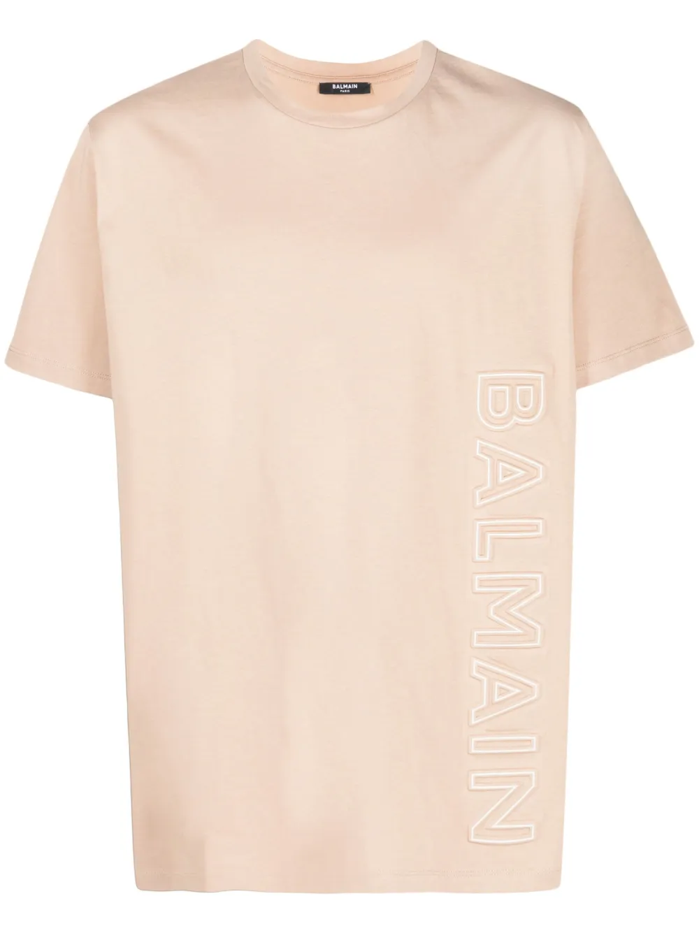 

Футболка с тисненым логотипом BALMAIN, нейтральный