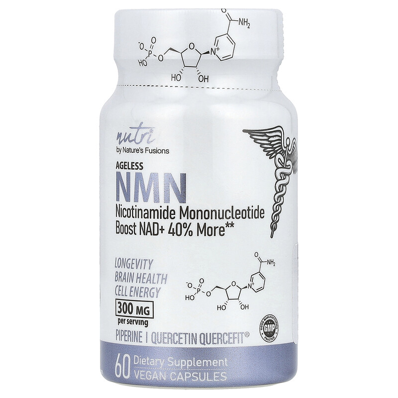 

Nutri, Ageless NMN, 300 мг, 60 веганских капсул (150 мг на капсулу)