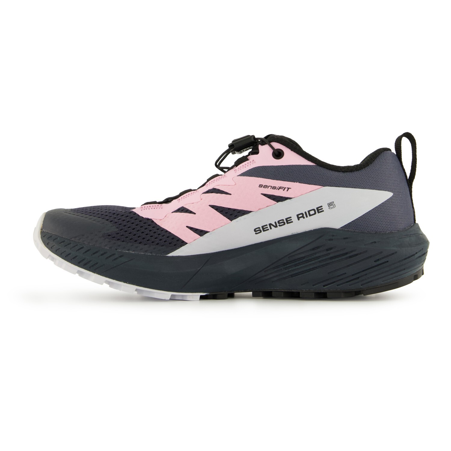 Кроссовки для бега по пересеченной местности Salomon Women's Sense Ride 5, цвет Cashmere Blue/Carbon/Peacock Blue — фото 4