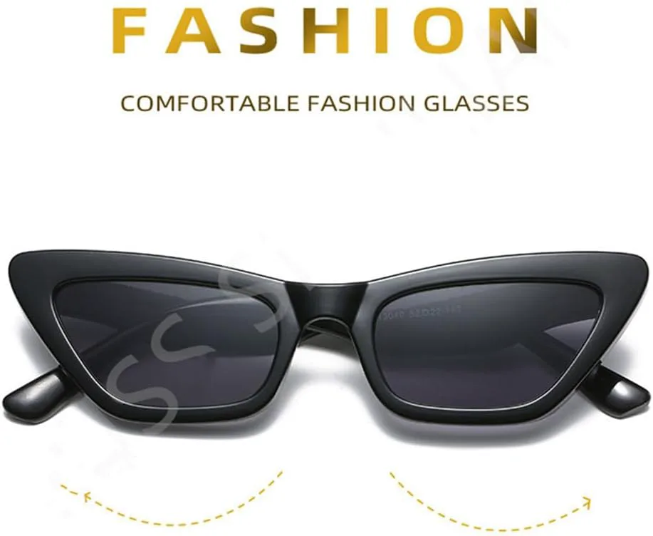 

Винтажные солнцезащитные очки «кошачий глаз» для женщин, защита от ультрафиолета UV400, ретро-очки для мужчин, контрастные по цвету, декоративные HDUBFY, C7 Blue