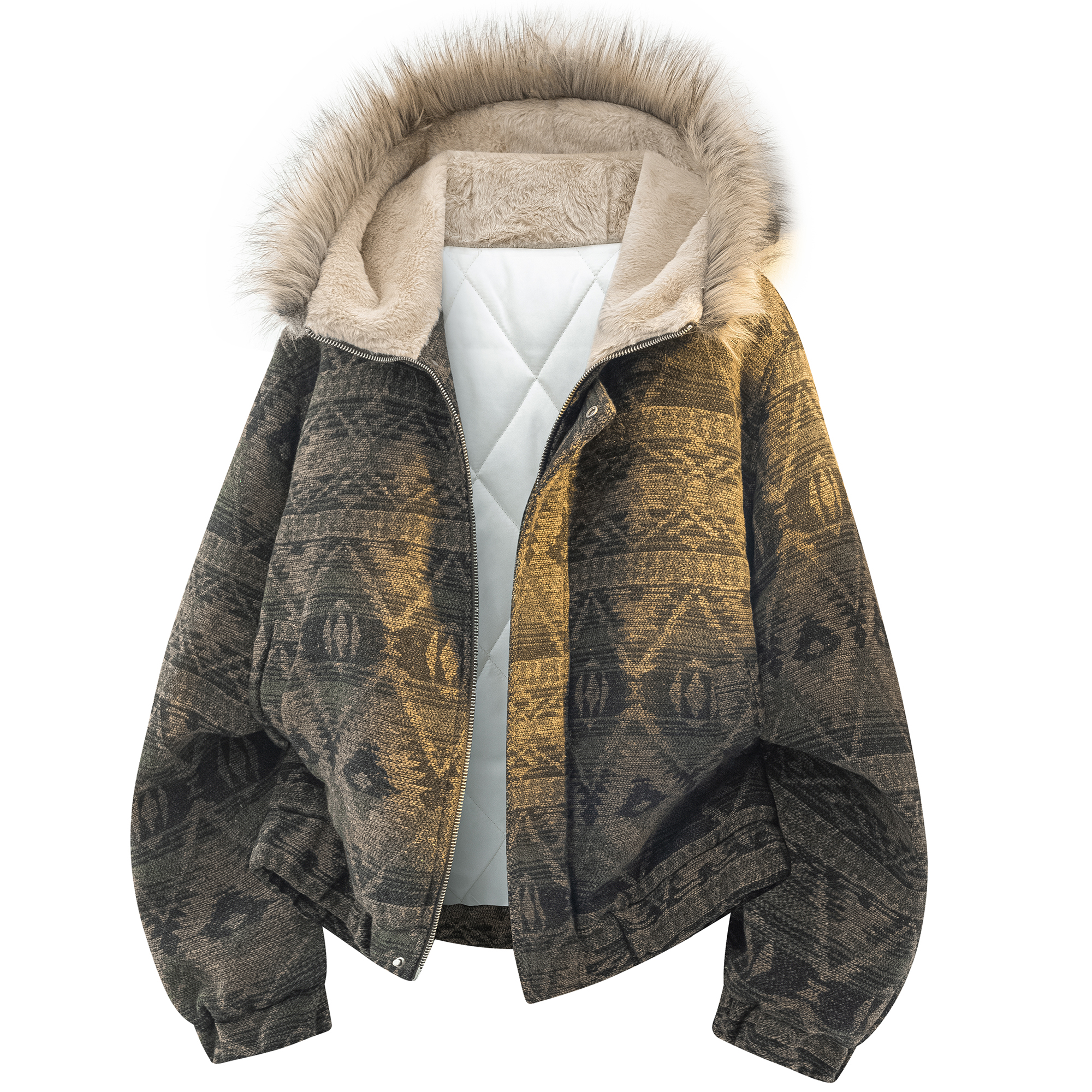 

Пуховик Unisex Hooded Thickened Cargo X1617, оранжевый puffer jacket