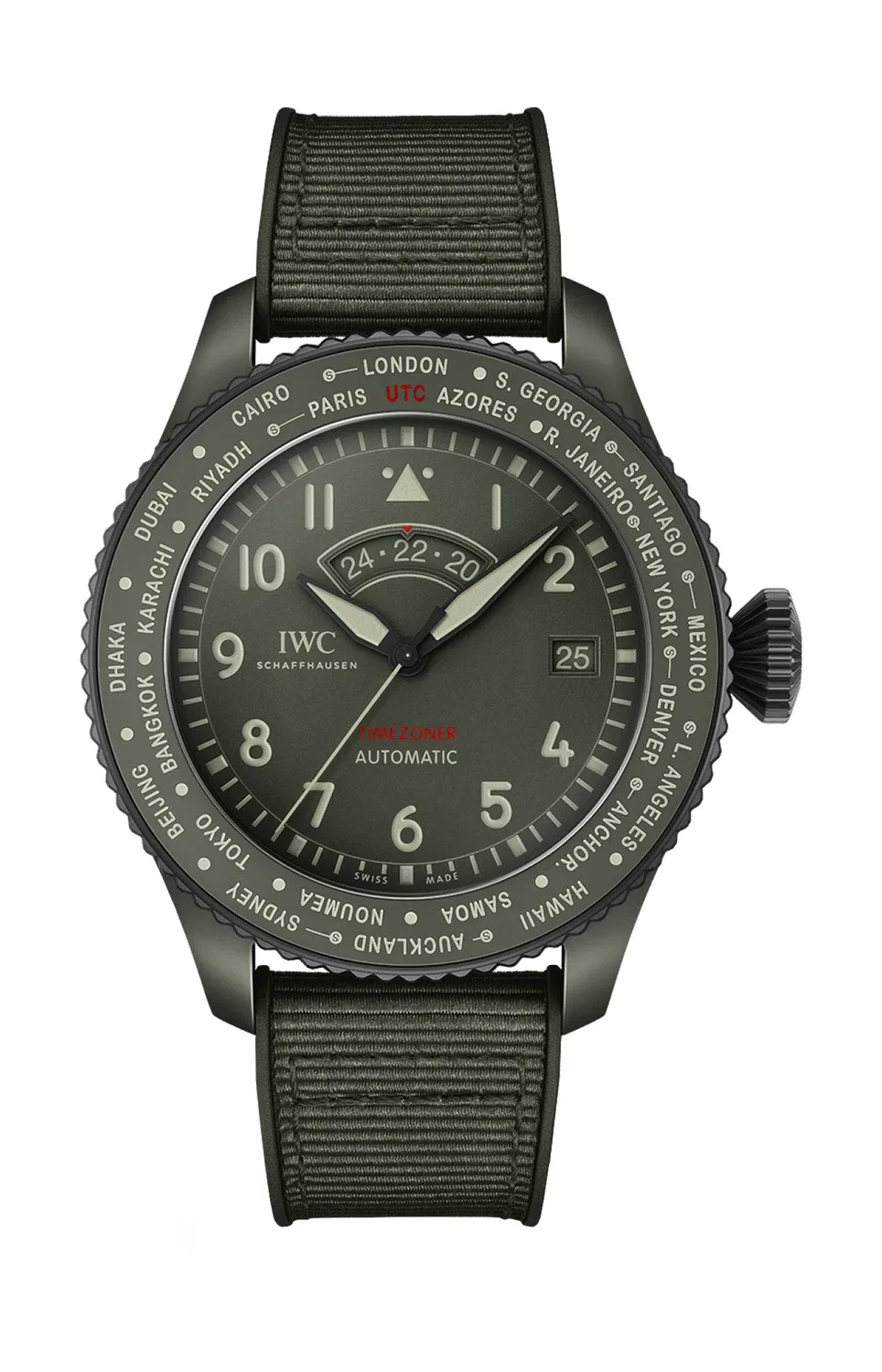 Пилотские часы TimeZoner Top Gun Woodland - IW395601 IWC SCHAFFHAUSEN, серебряный