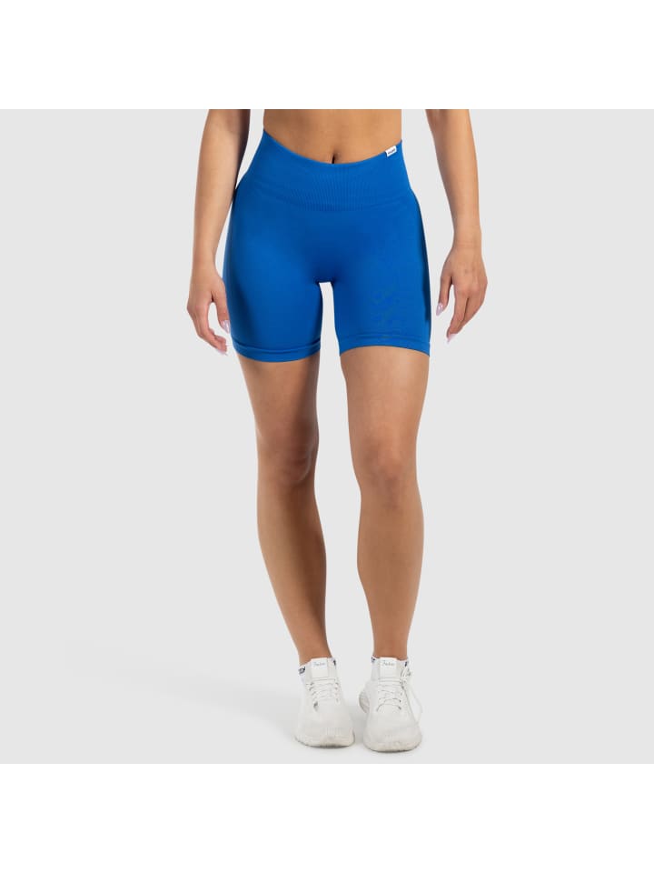 

SMILODOX Короткие леггинсы Arleta Scrunch синего цвета
