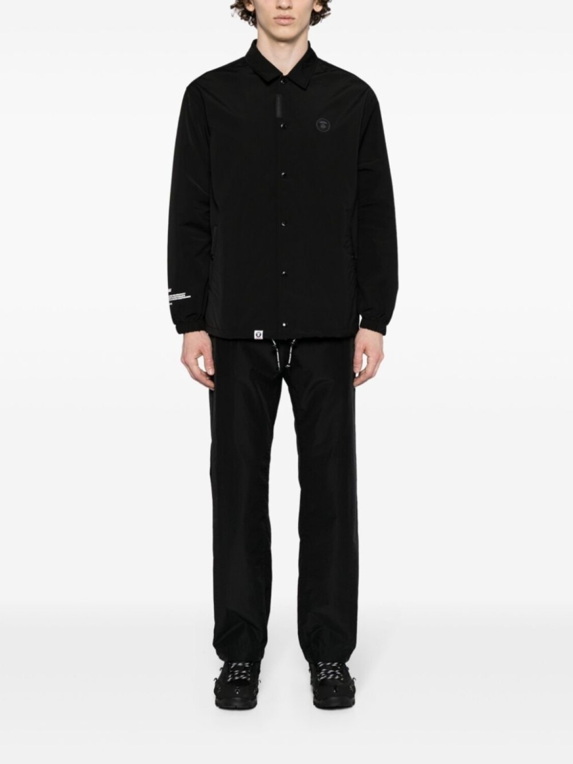 

Куртка-рубашка с логотипом AAPE BY *A BATHING APE, черный