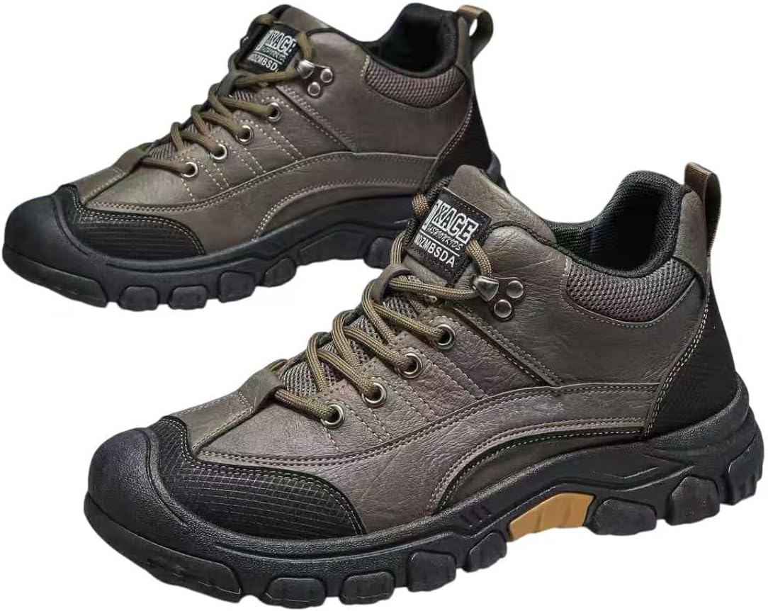 

Мужские кроссовки с стальным носком, противоскользящие, удобные, безопасные, дышащие теннисные кроссовки Generic, хаки