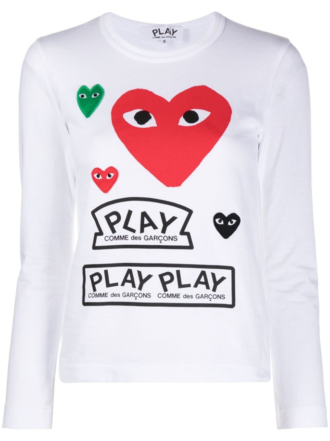

Comme Des Garçons Play футболка с длинными рукавами и логотипом, белый