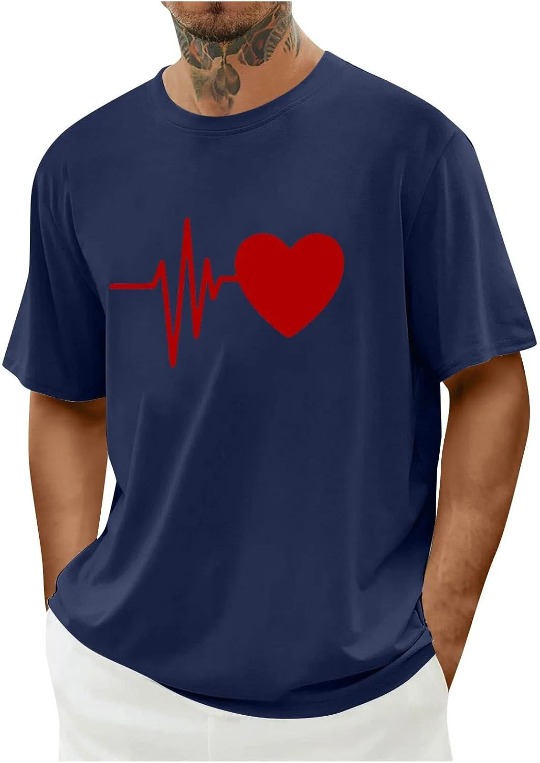 

Мужская футболка с принтом, короткий рукав, свободный крой