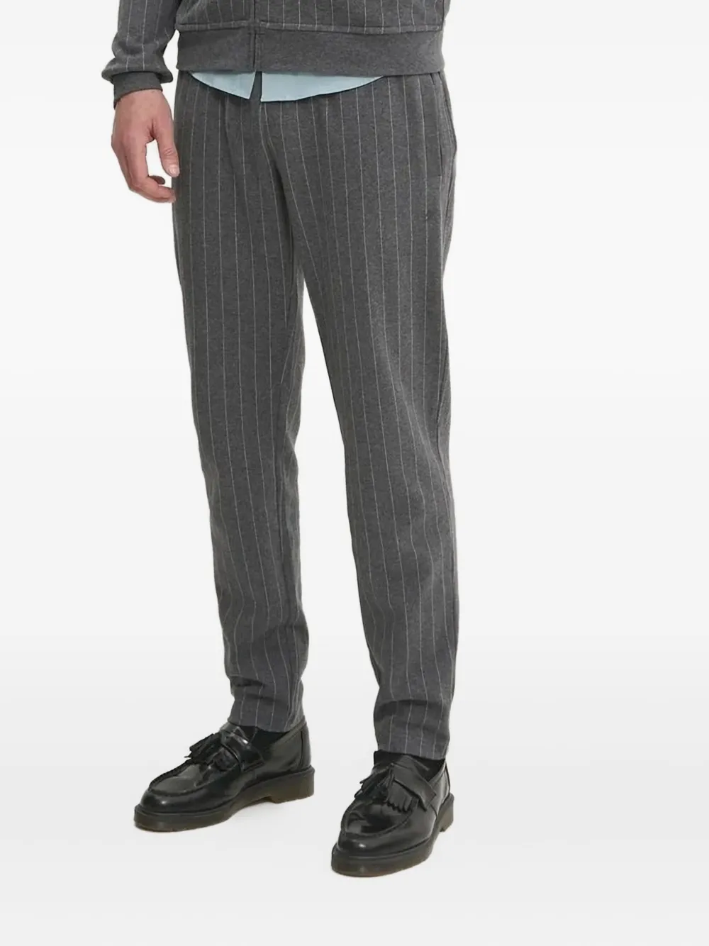 

Брюки в тонкую полоску Hackett, серый