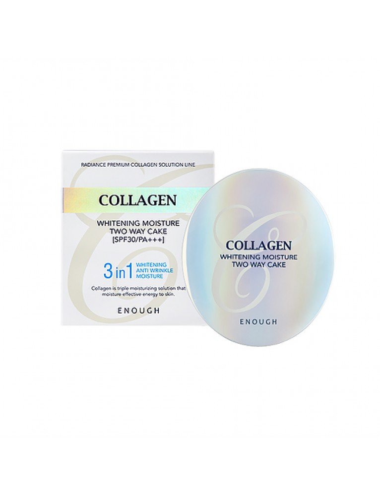 

Enough Collagen Whitening Moisture Two-Way Cake #21 / Осветляющая пудра, фиксирующая макияж