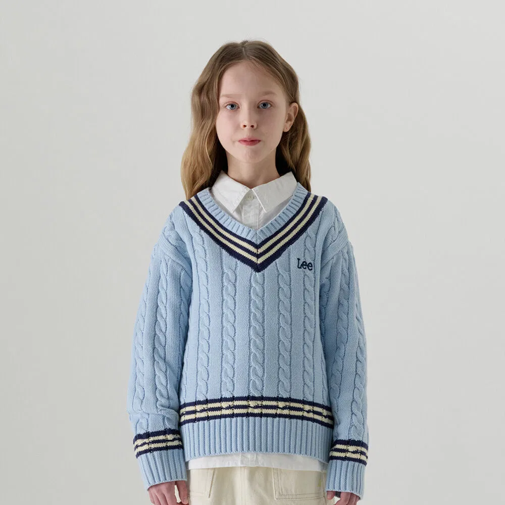 Детский пуловер Cricket Regular Fit синего цвета от Lee Kids