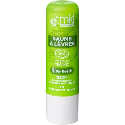 

Органический бальзам для губ с алоэ вера 4 г Mkl Green Nature