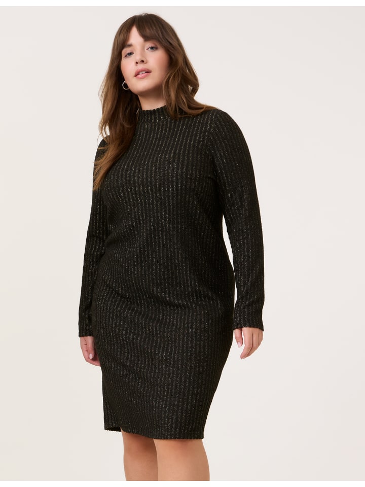

Короткое платье SAMOON Kleid Langarm kurz, цвет Black gemustert