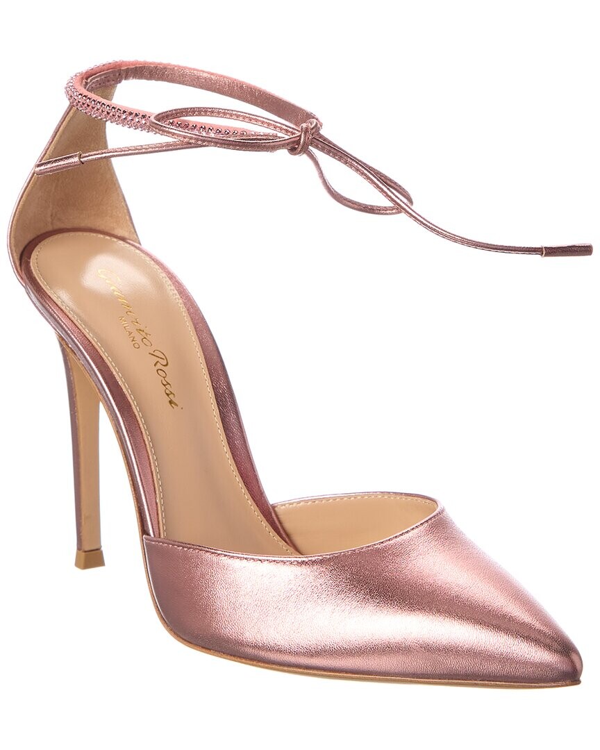 Кожаные туфли Gianvito Rossi Montecarlo D'Orsay 105, розовый — фото 4