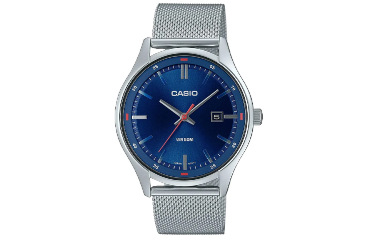 

CASIO Часы унисекс стандартной серии синего цвета MTP-E710M-2A