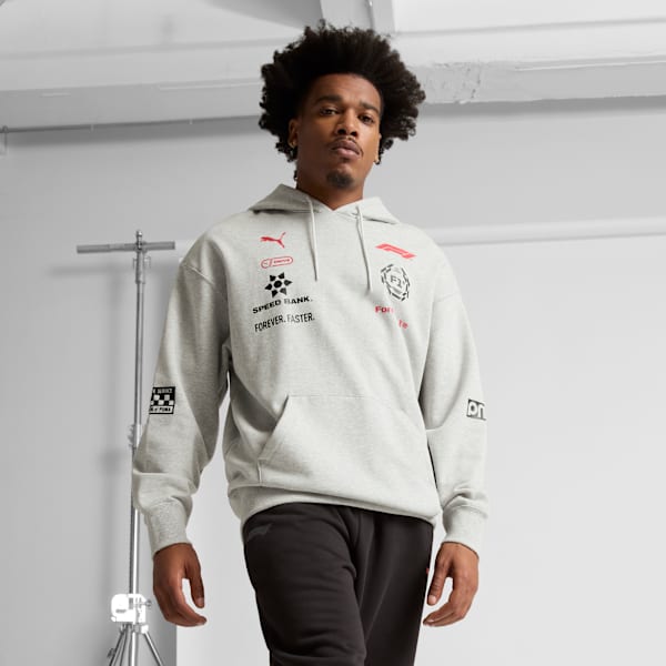 

Мужская толстовка с капюшоном для автоспорта Formula 1 Las Vegas Grand Prix Puma, серый