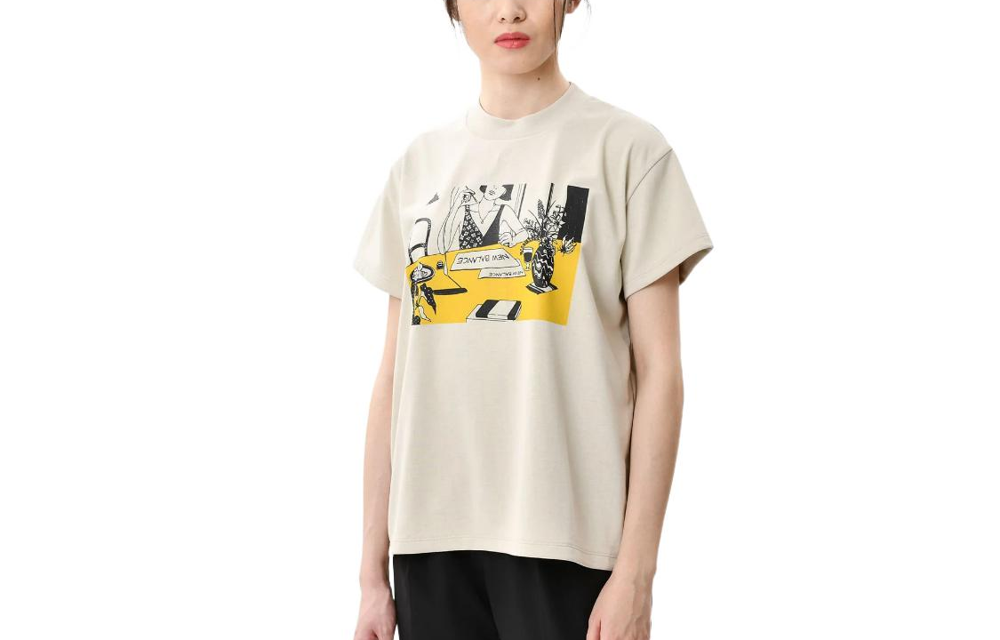 

Футболка женская цвета экрю New Balance, Ecru